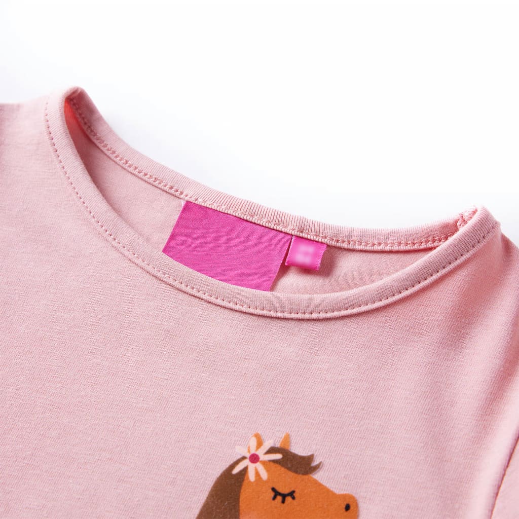 Vidaxl Children's shirt with long sleeves 116 light pink