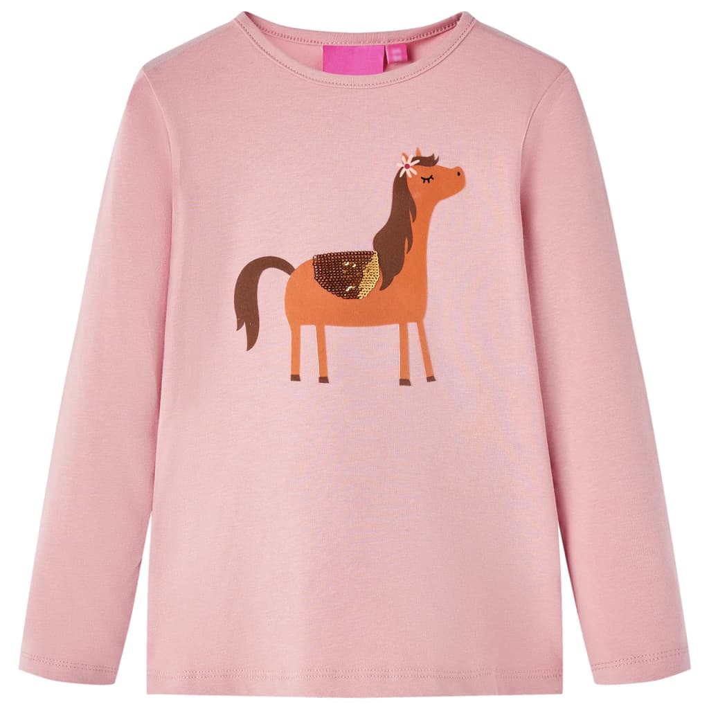Vidaxl Children's shirt with long sleeves 140 light pink