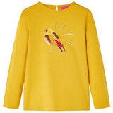 Vidaxl children's shirt with long sleeves 92 dark ocher colored