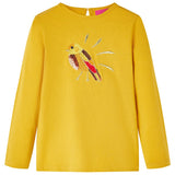 Vidaxl children's shirt with long sleeves 116 dark ocher