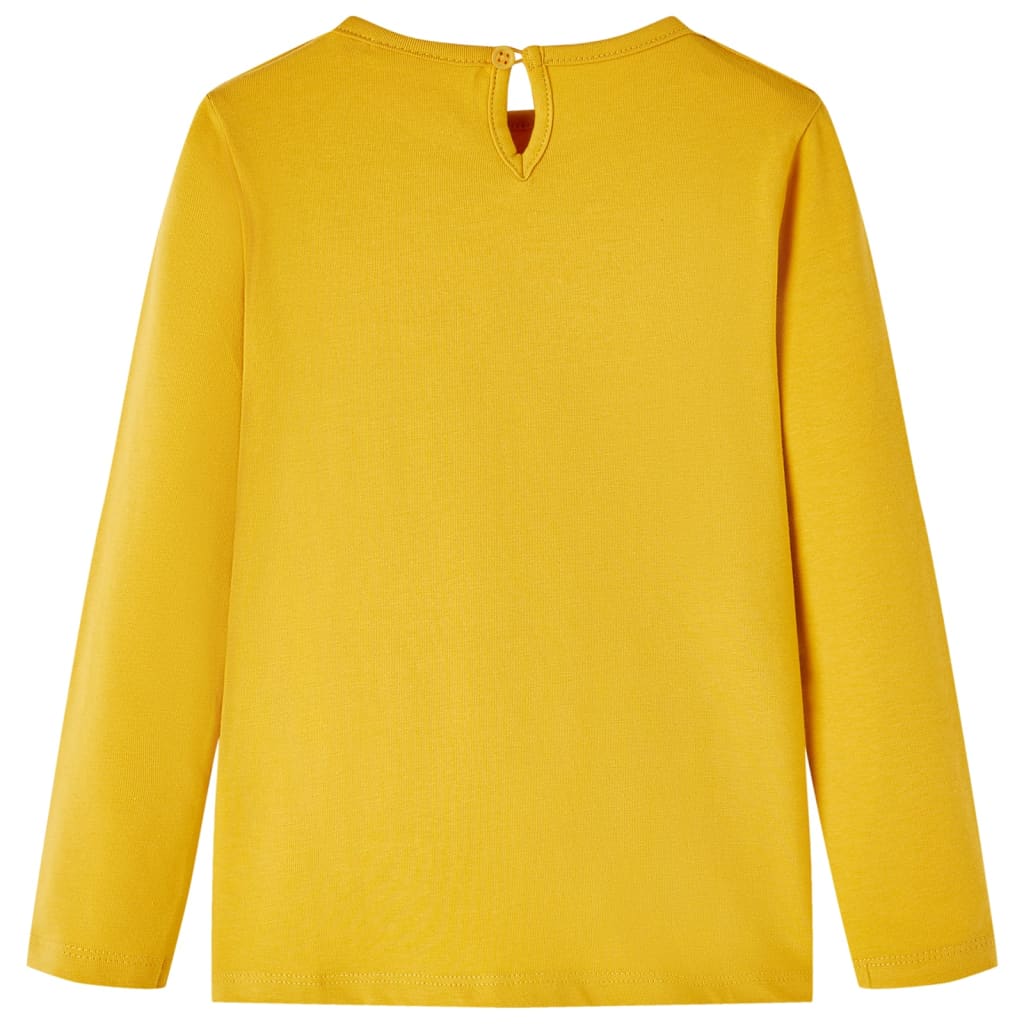 Vidaxl children's shirt with long sleeves 116 dark ocher