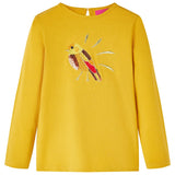 VidaXL children's shirt with long sleeves 128 dark ocher colored