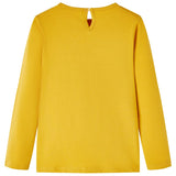 VidaXL children's shirt with long sleeves 128 dark ocher colored