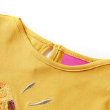 VidaXL children's shirt with long sleeves 128 dark ocher colored