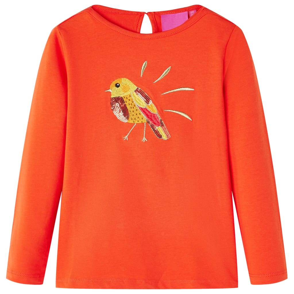 Vidaxl Children's shirt with long sleeves 104 Donkeroranje