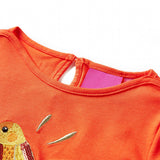 VidaXL children's shirt with long sleeves 140 dark orange