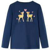 VidaXL children's shirt with long sleeves 92 Navy blue