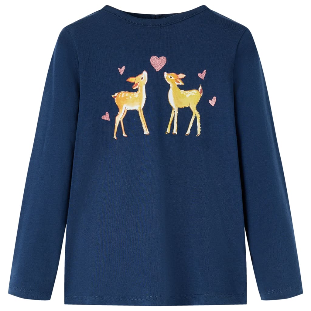 Vidaxl children's shirt with long sleeves 104 navy blue
