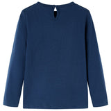 Vidaxl children's shirt with long sleeves 104 navy blue