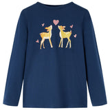 Vidaxl children's shirt with long sleeves 128 navy blue