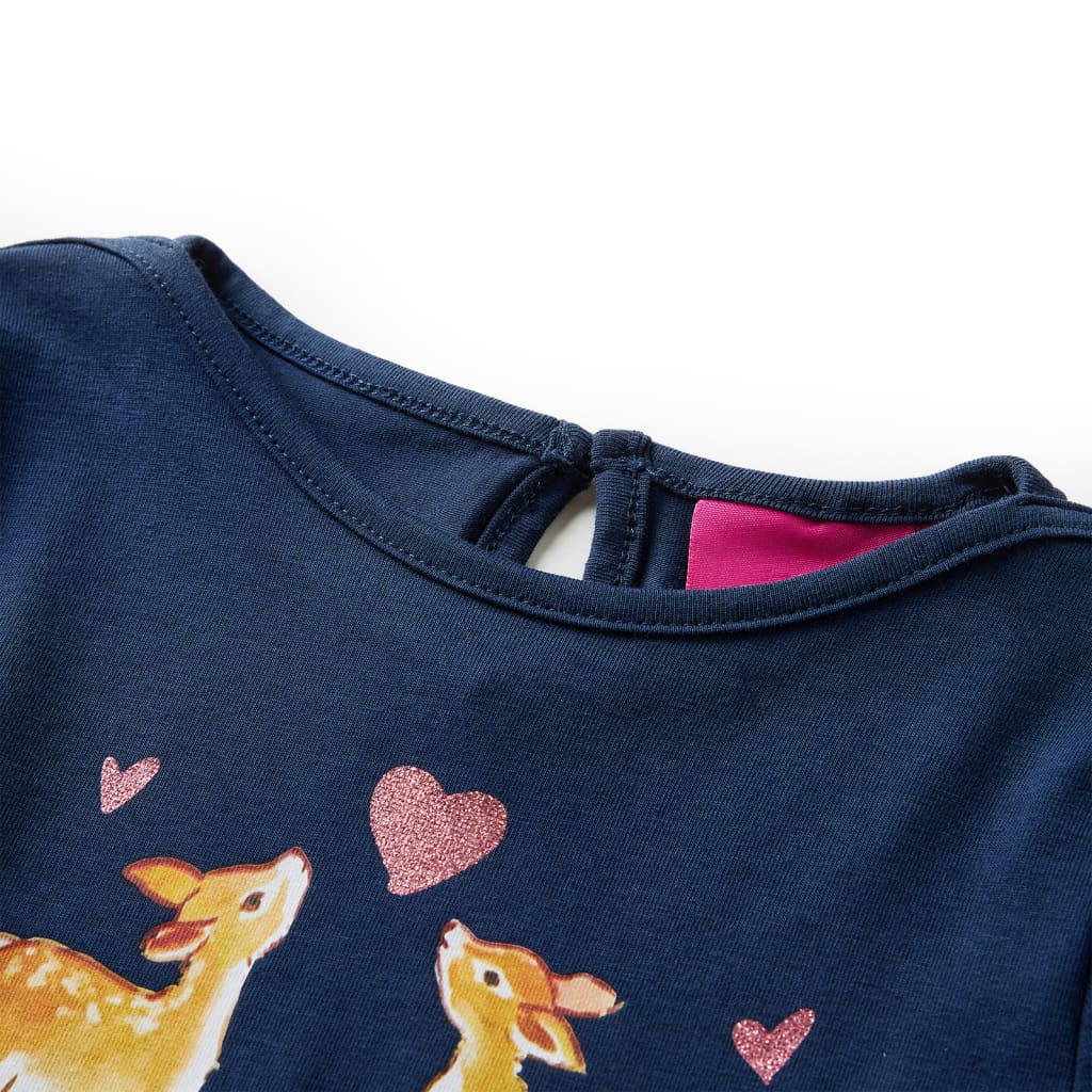 Vidaxl children's shirt with long sleeves 128 navy blue