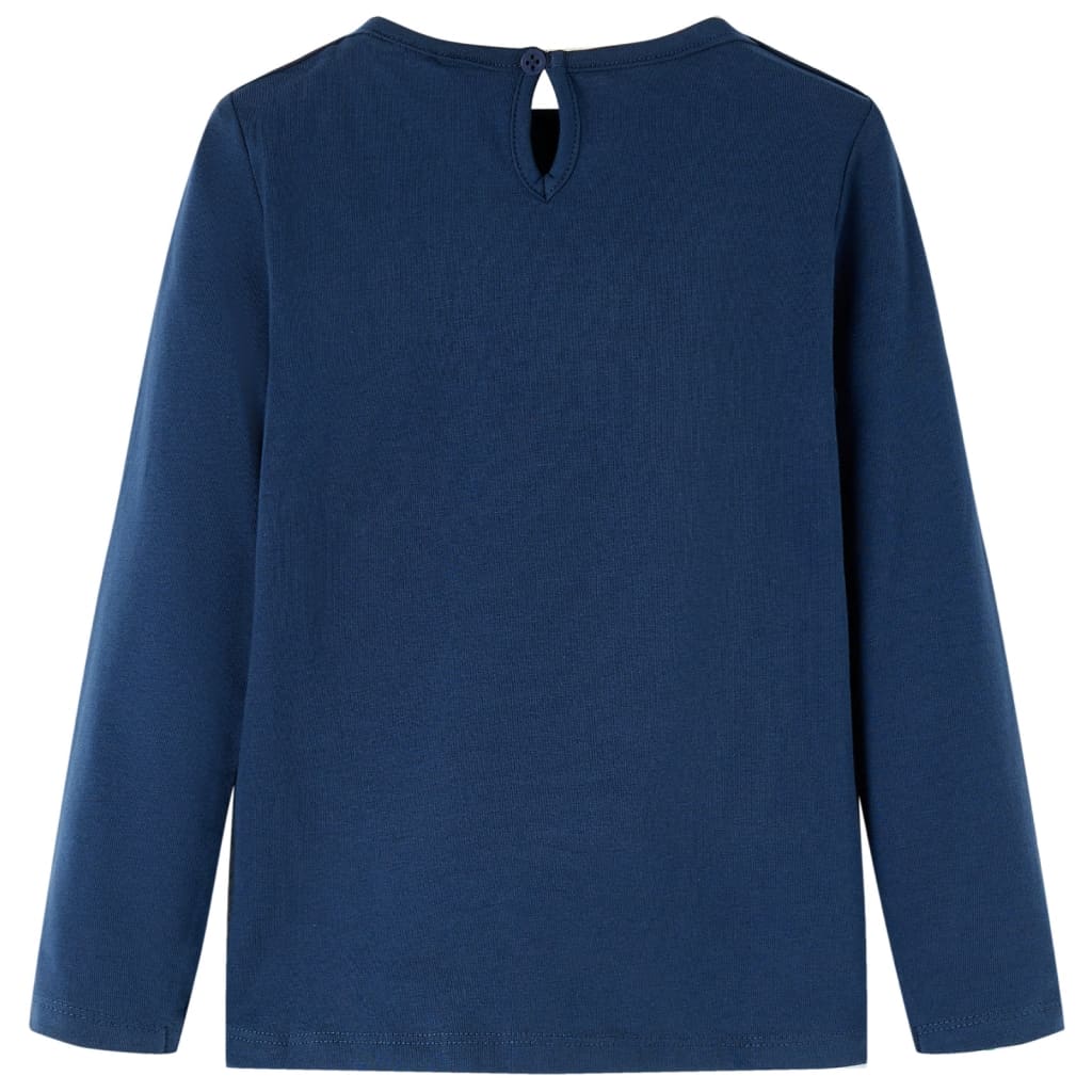 Vidaxl children's shirt with long sleeves 140 navy blue
