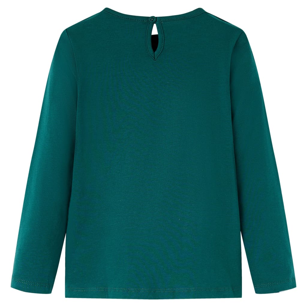 Vidaxl Children's shirt with long sleeves 92 DonkerGroen