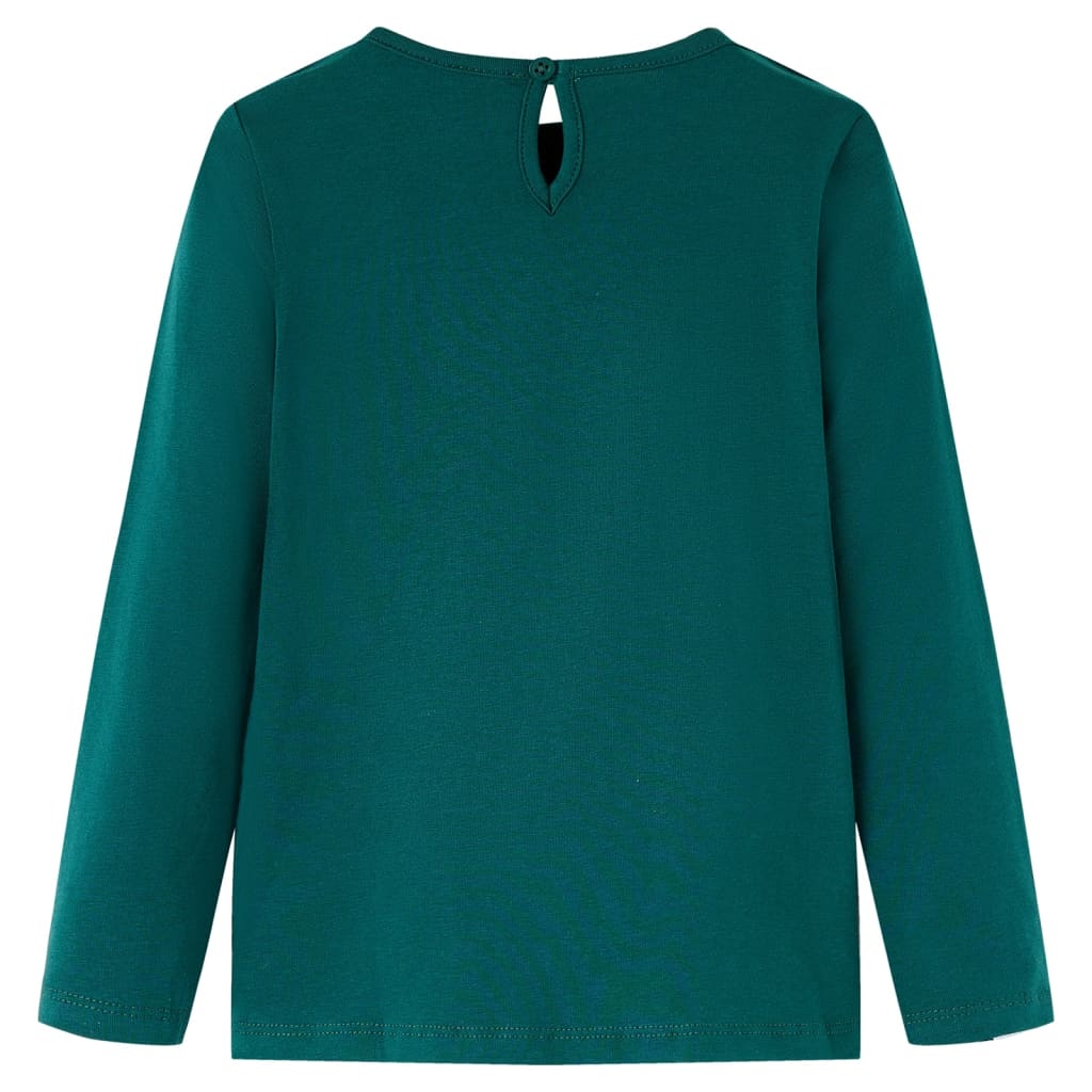 VidaXL children's shirt with long sleeves 104 DonkerGroen