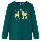 VidaXL children's shirt with long sleeves 116 Dark green