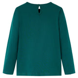VidaXL children's shirt with long sleeves 128 DonkerGroen