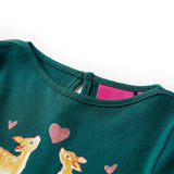 VidaXL children's shirt with long sleeves 128 DonkerGroen