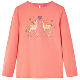 Camicia per bambini Vidaxl con maniche lunghe 92 coralli