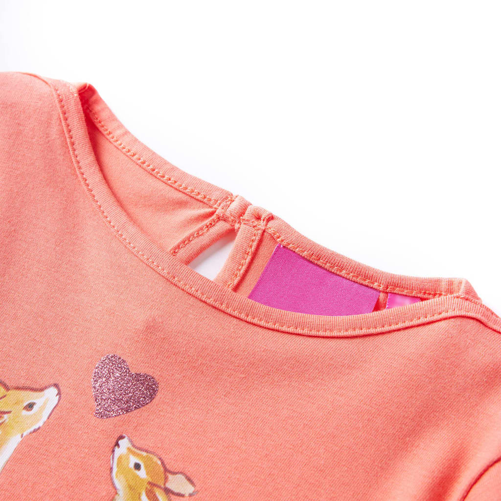 Camicia per bambini Vidaxl con maniche lunghe 92 coralli