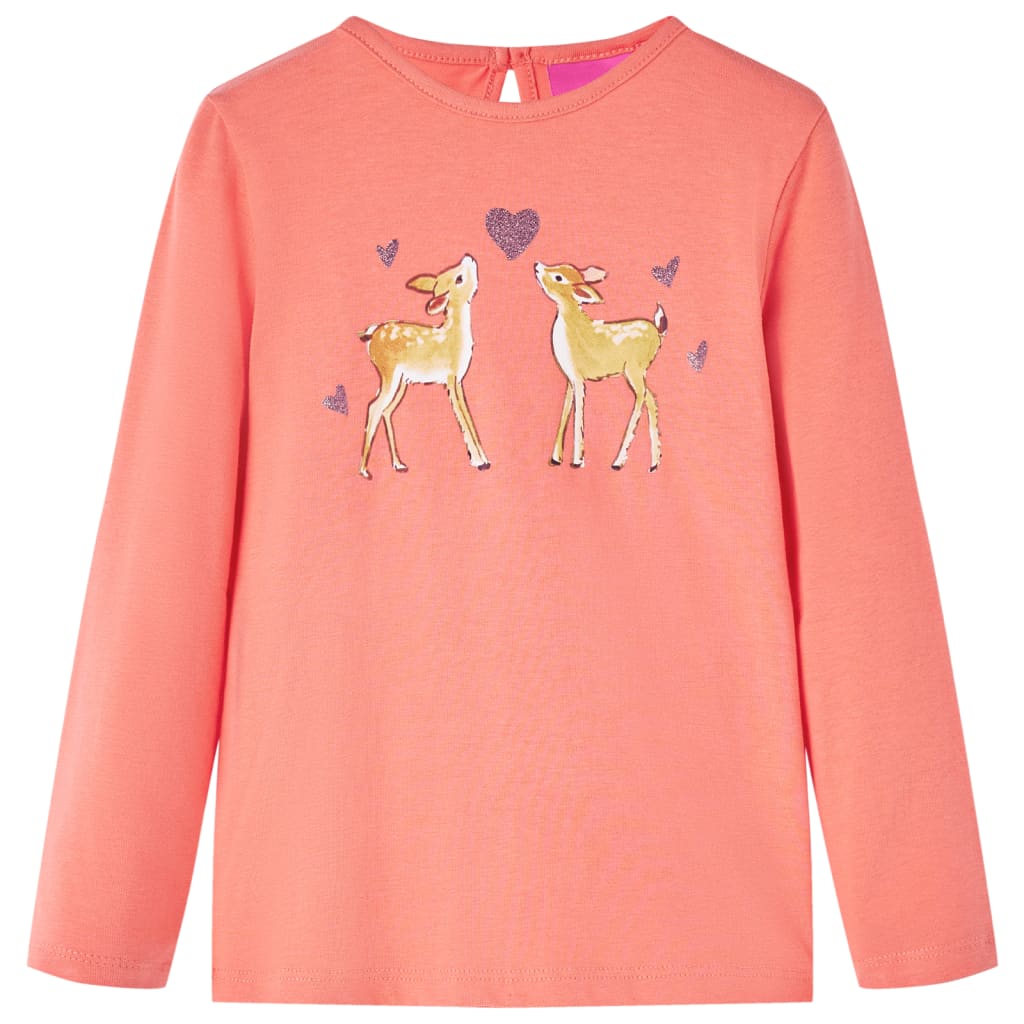Camicia per bambini Vidaxl con maniche lunghe 140 coralli