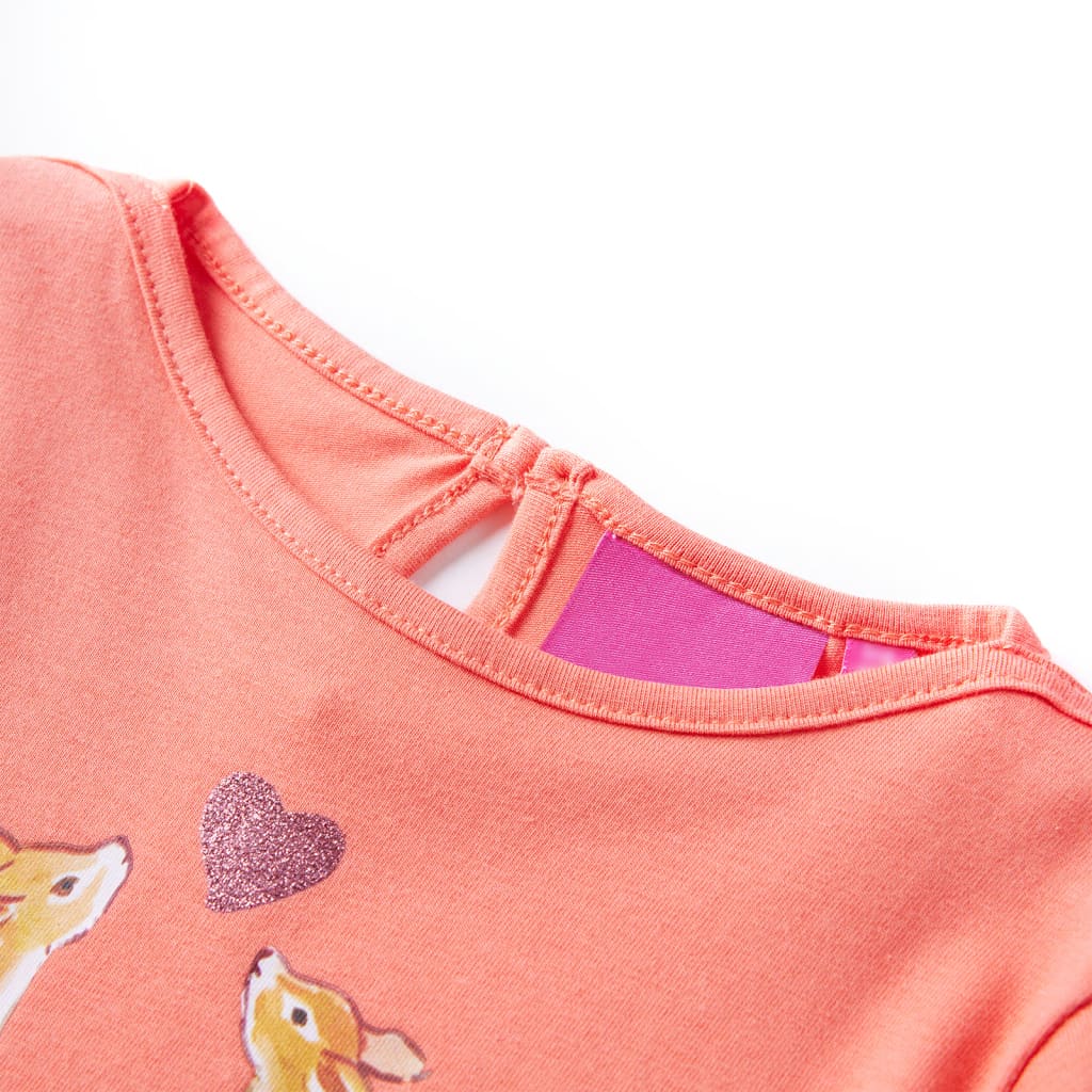 Camicia per bambini Vidaxl con maniche lunghe 140 coralli