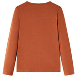 Vidaxl Children's shirt with long sleeves 92 cognac colored