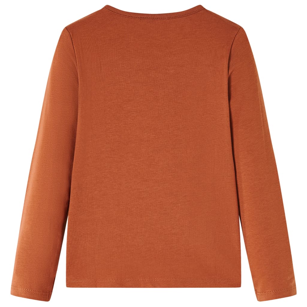 Vidaxl Children's shirt with long sleeves 104 cognac colored