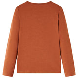 Vidaxl Children's shirt with long sleeves 104 cognac colored
