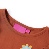 Vidaxl Children's shirt with long sleeves 104 cognac colored