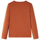 Vidaxl Children's shirt with long sleeves 116 cognac colored