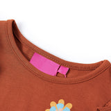 Vidaxl Children's shirt with long sleeves 128 cognac colored