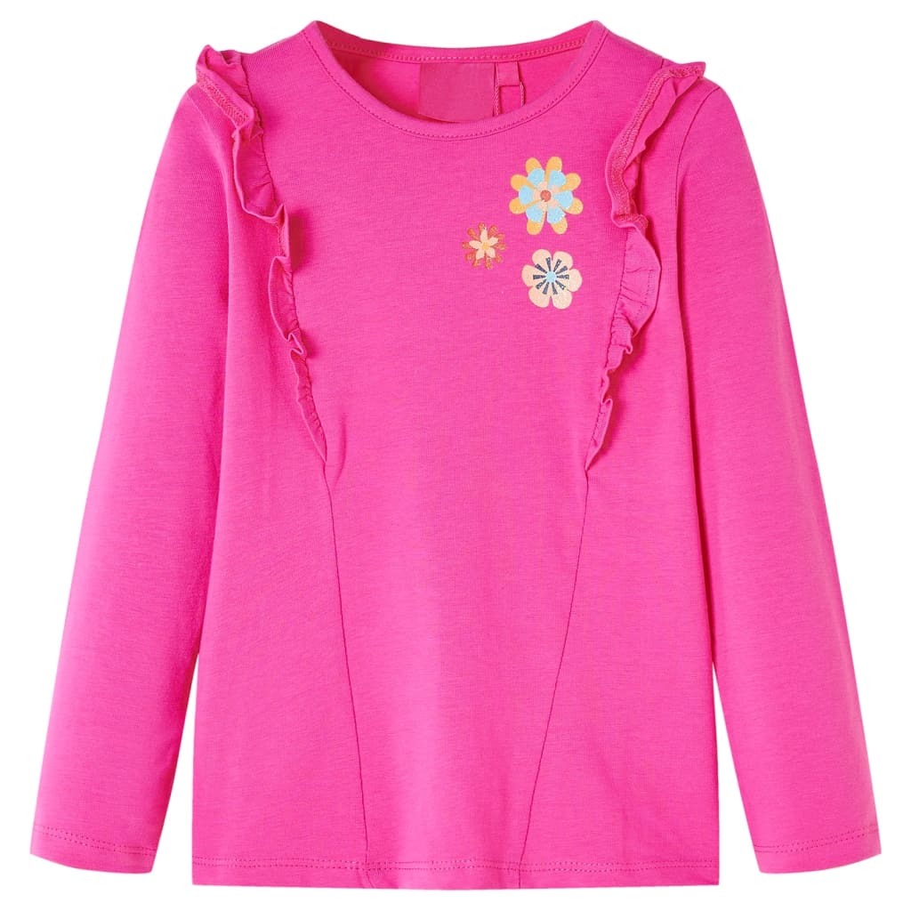 Vidaxl Children's shirt with long sleeves 116 Dark pink