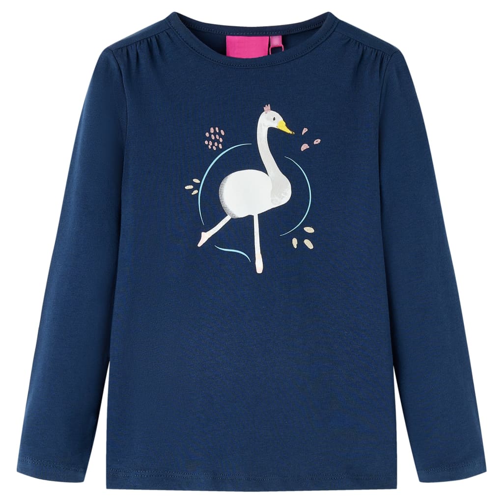 Vidaxl children's shirt with long sleeves 116 navy blue
