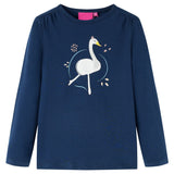 Vidaxl children's shirt with long sleeves 128 navy blue
