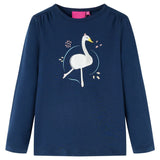 Vidaxl children's shirt with long sleeves 140 navy blue