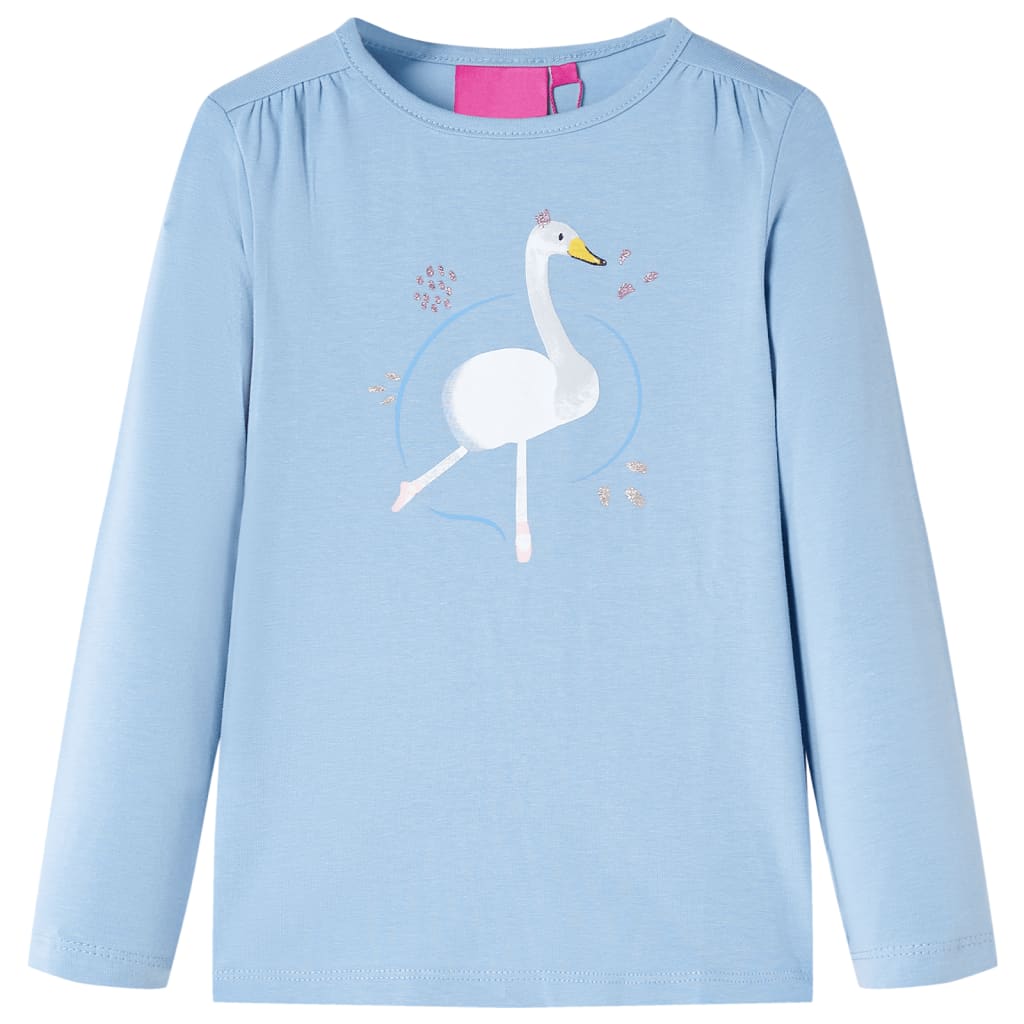 Vidaxl children's shirt with long sleeves 92 light blue