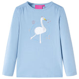 Vidaxl children's shirt with long sleeves 92 light blue