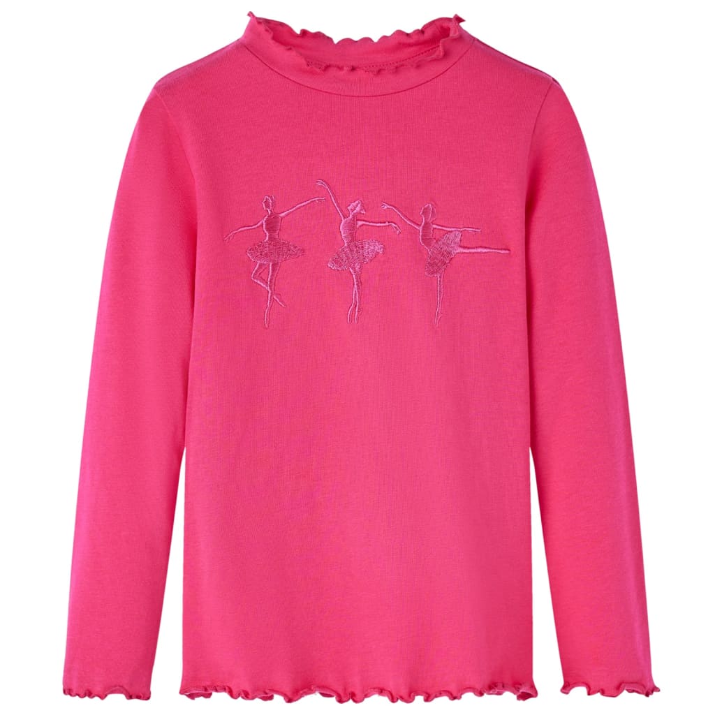 Vidaxl Children's shirt with long sleeves 92 bright pink