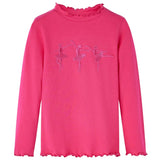 Vidaxl Children's shirt with long sleeves 104 bright pink