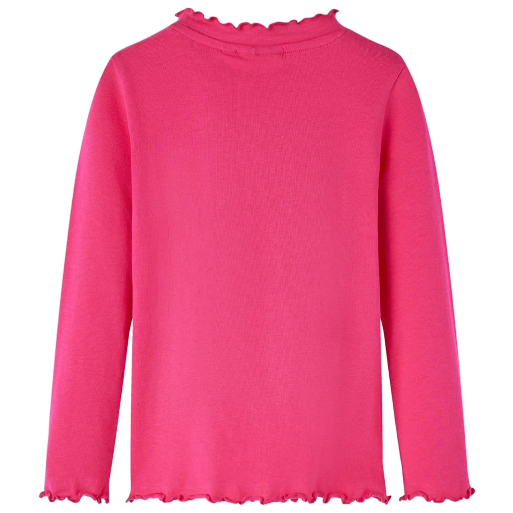 Vidaxl Children's shirt with long sleeves 104 bright pink