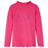 Vidaxl Children's shirt with long sleeves 116 bright pink