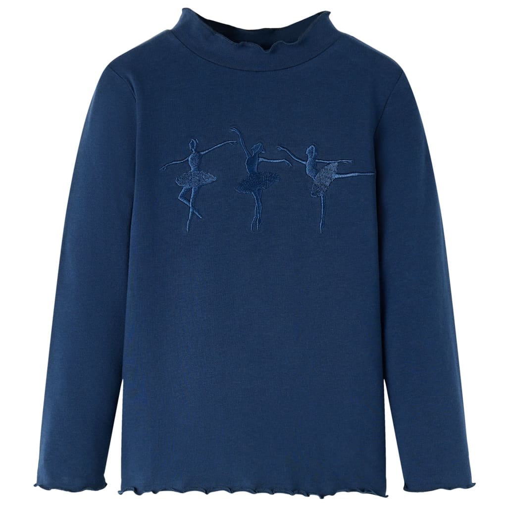 Vidaxl Children's shirt Long sleeves 104 Navy blue