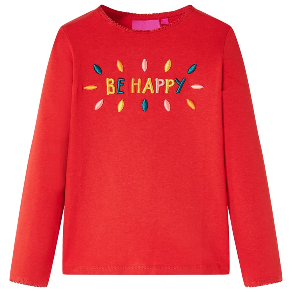 Vidaxl Children's shirt with long sleeves 92 red