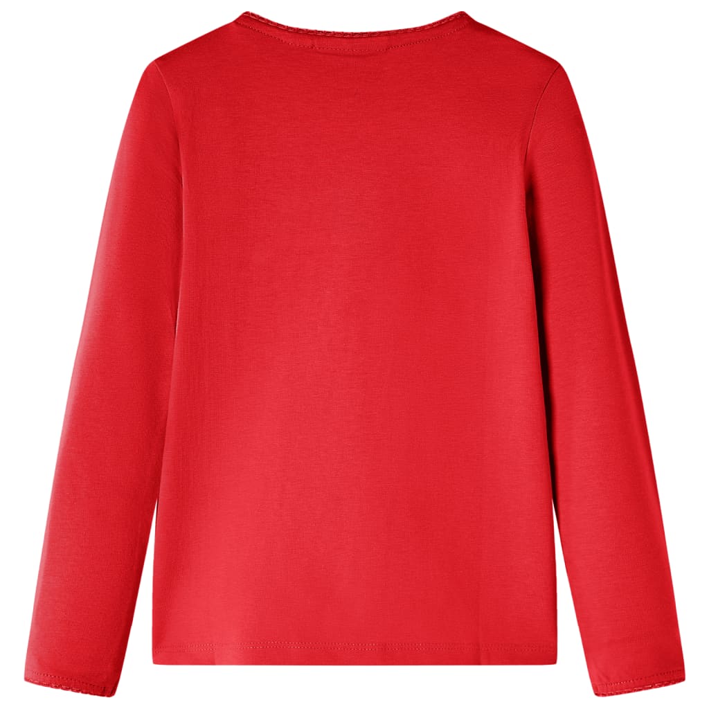 Vidaxl Children's shirt with long sleeves 104 red
