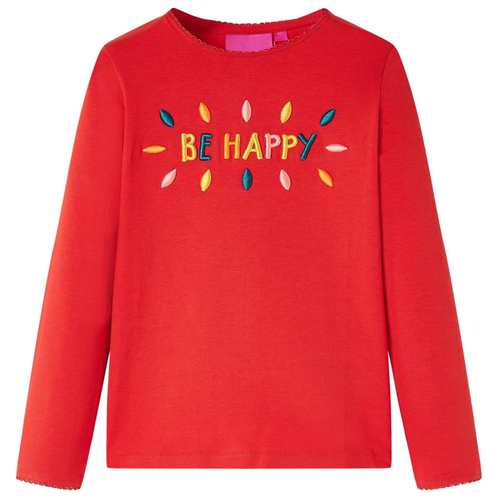 Vidaxl Children's shirt with long sleeves 128 red
