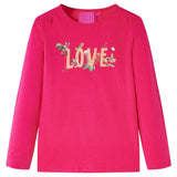 Vidaxl Children's shirt with long sleeves 92 bright pink