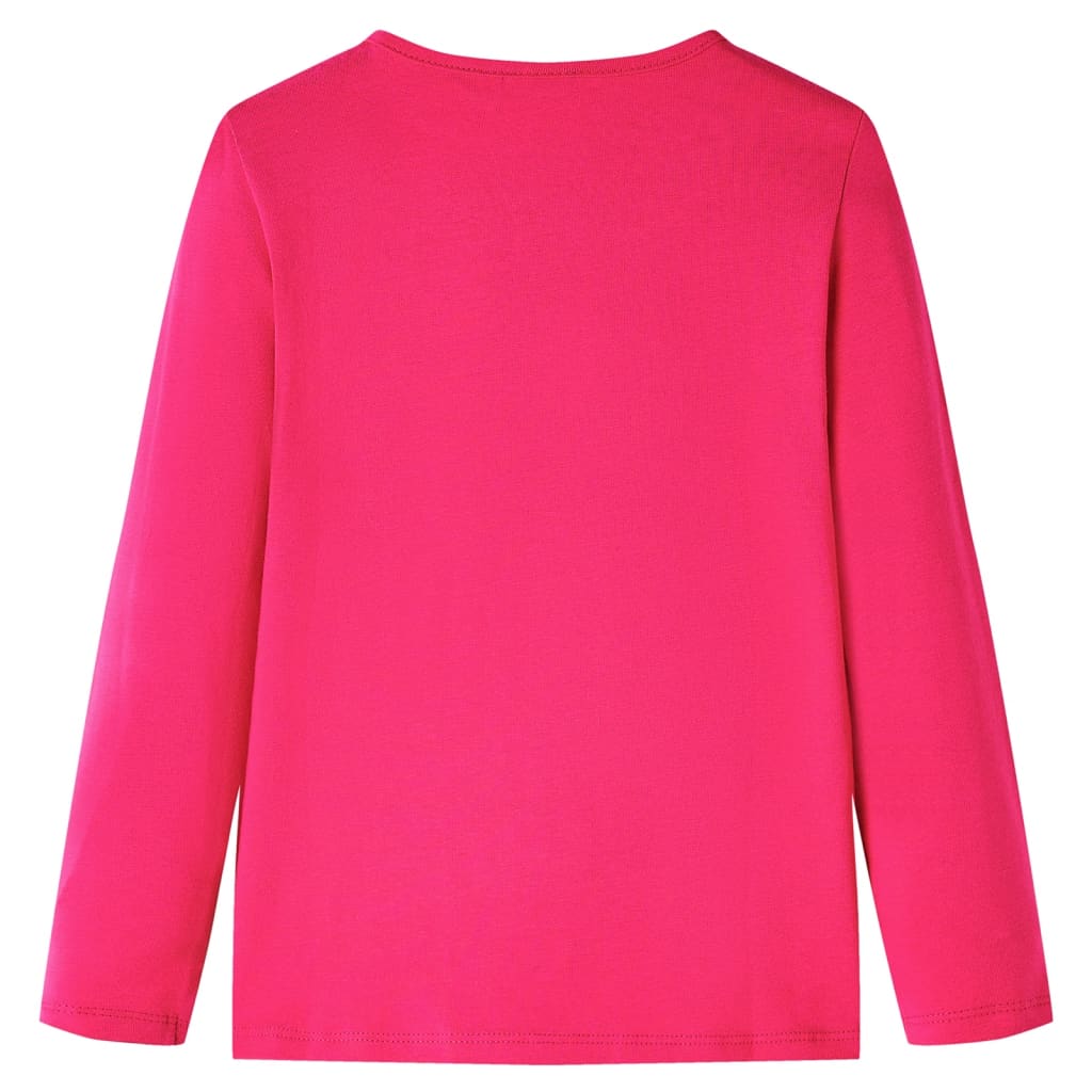 Vidaxl Children's shirt with long sleeves 92 bright pink
