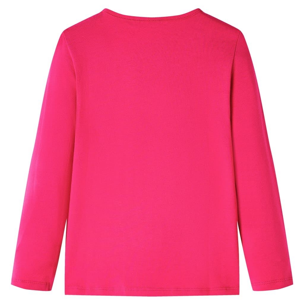 Vidaxl Children's shirt with long sleeves 104 bright pink