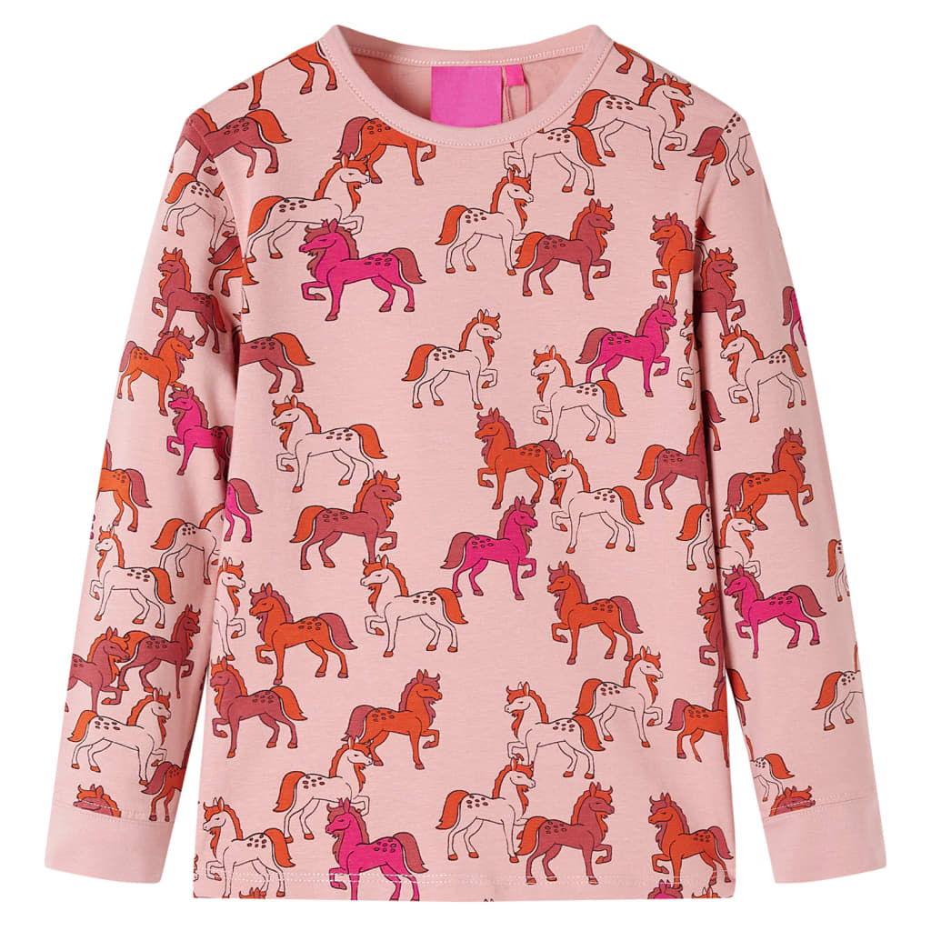 Vidaxl Children's pajamas with long sleeves 92 light pink