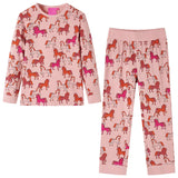Vidaxl Children's pajamas with long sleeves 104 light pink